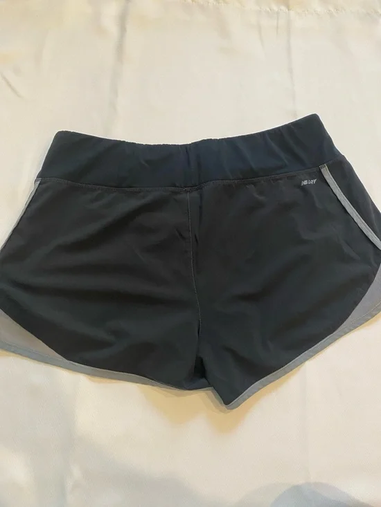 New Balance Black Shorts with Gray Trim - Picture 2 of 2